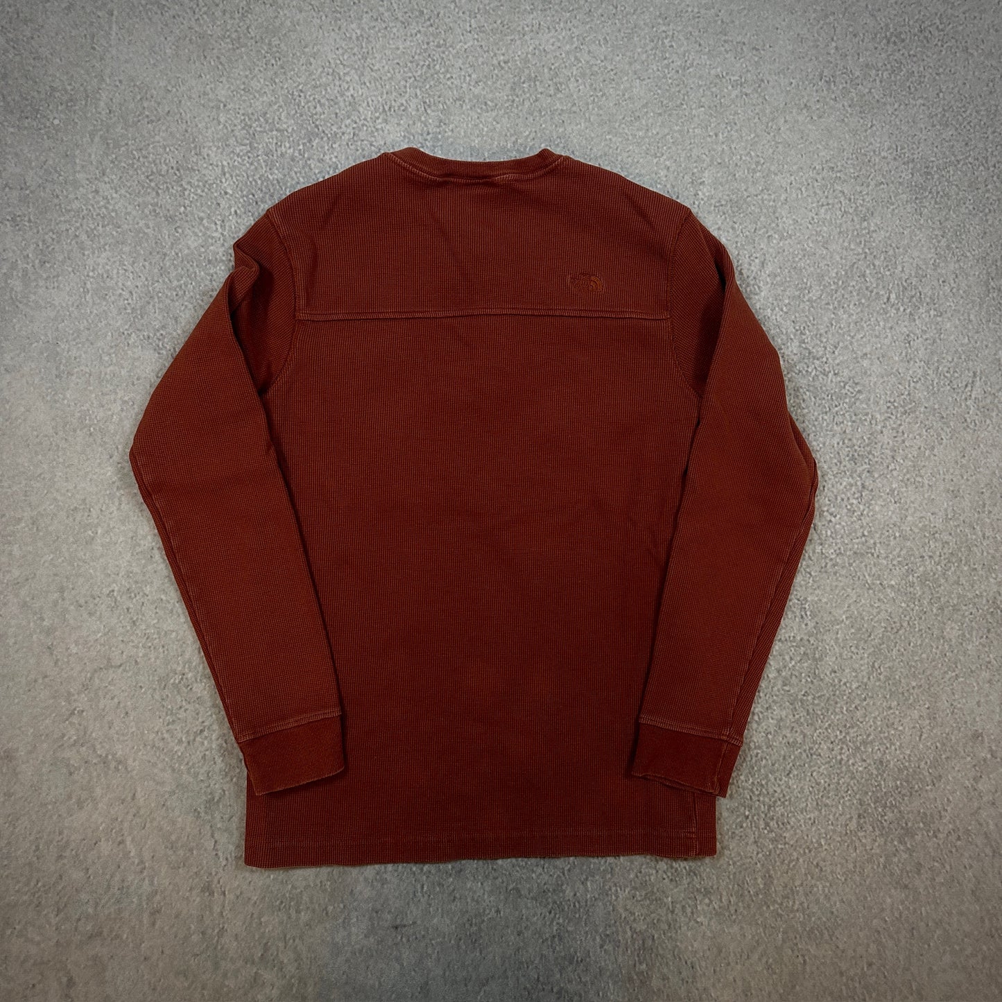 The North Face Thermal Waffle Knit Henley Shirt Rust 00's - S