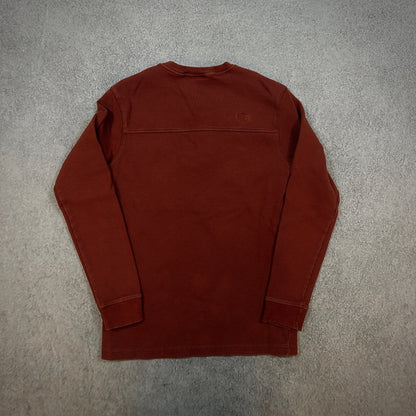 The North Face Thermal Waffle Knit Henley Shirt Rust 00's - S