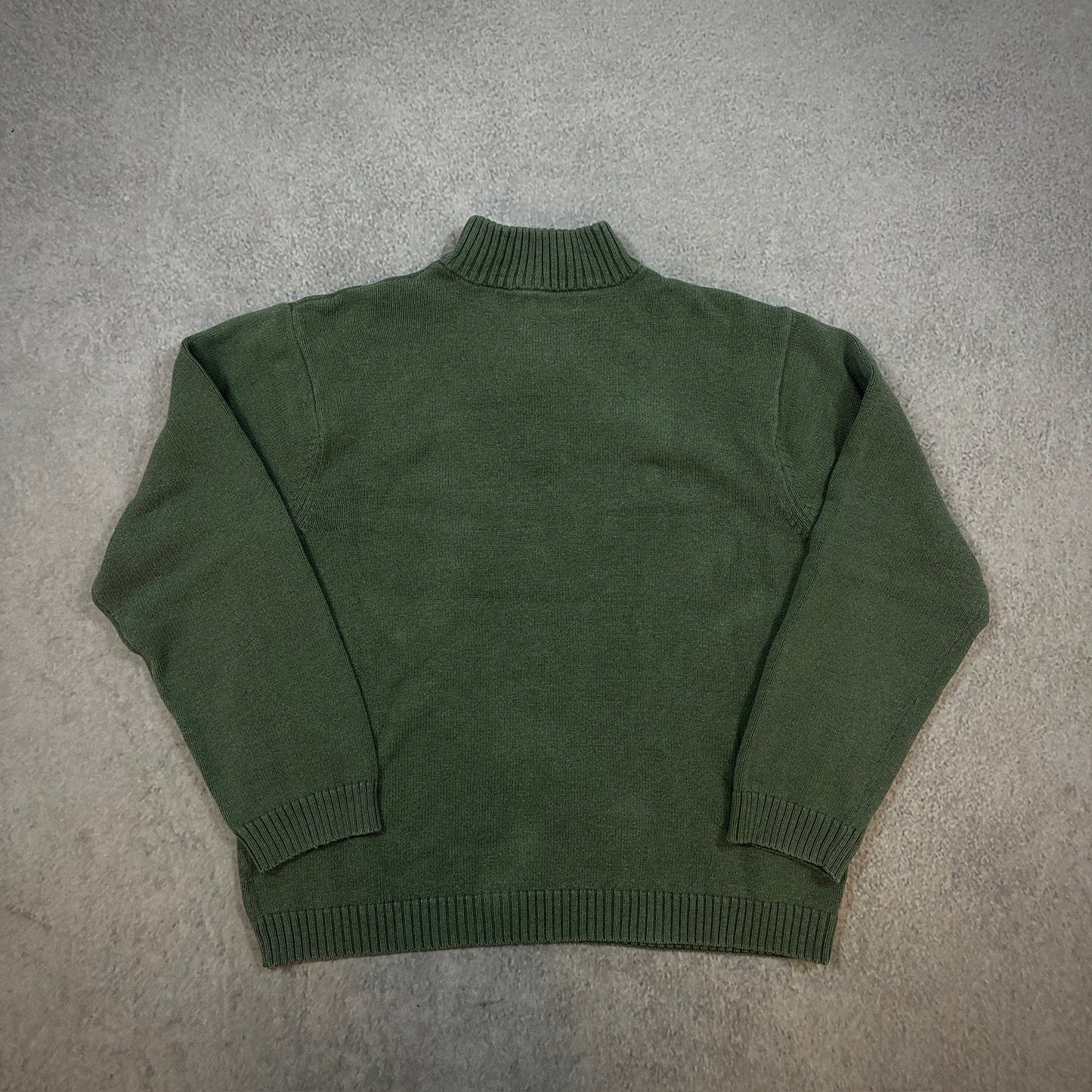 Chaps Knit 1/4 Zip Sweater Pullover Stripe Surf Skate 00's - XL