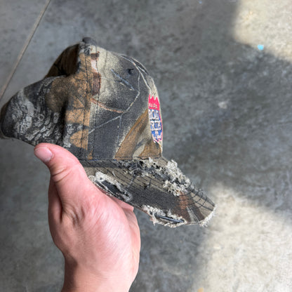 Realtree Road Trip Patch Camo Thrashed Hat Strapback 90's - OSFA