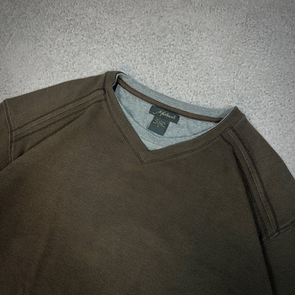 Thermal Pullover V Neck Double Collar Surf Skate Style 90's - XL