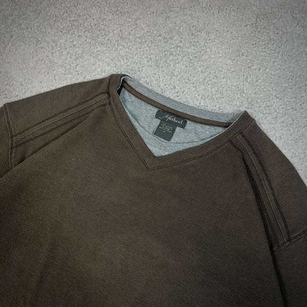 Thermal Pullover V Neck Double Collar Surf Skate Style 90's - XL hover