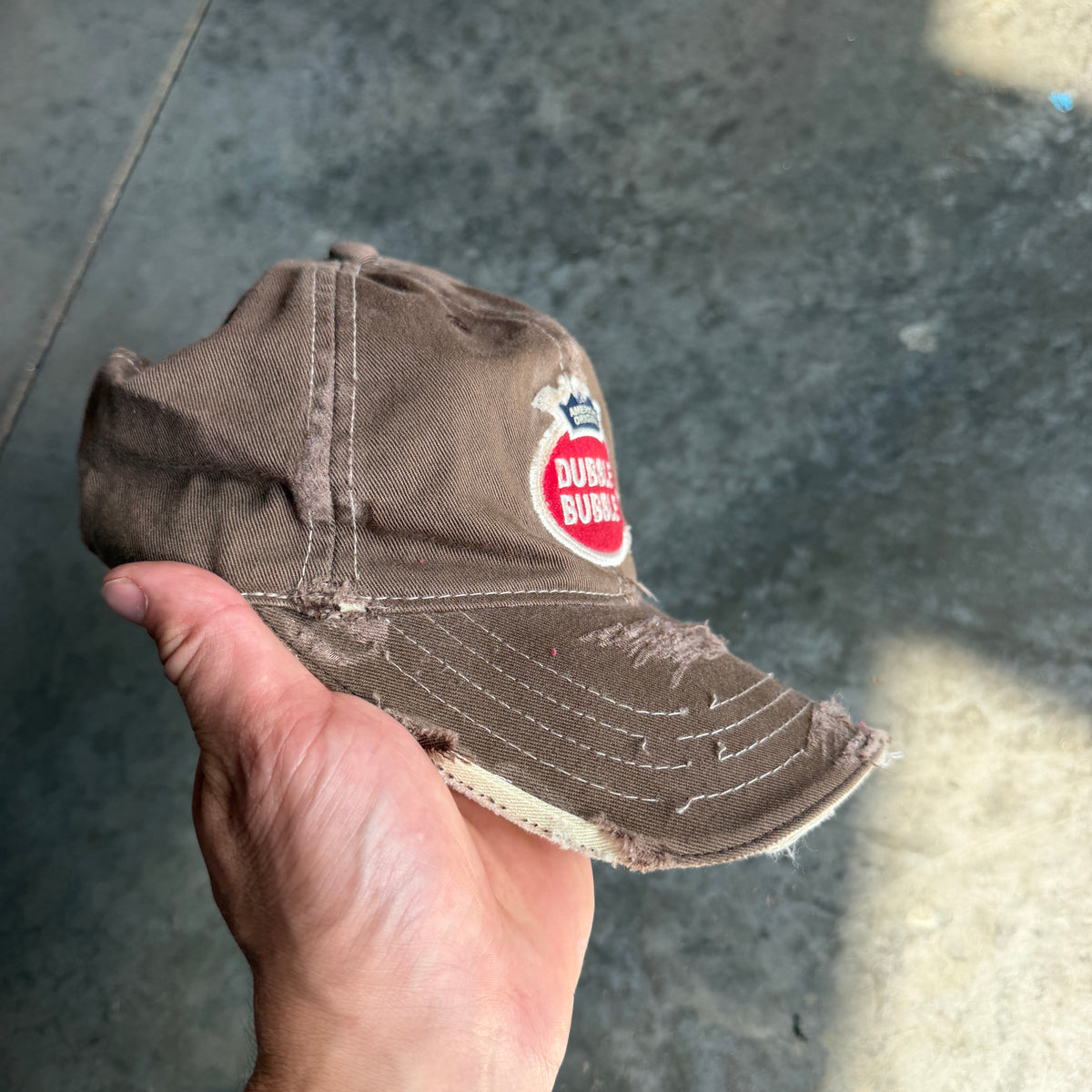Dubble Bubble Embroidered Thrashed Strapback Hat 00's - OSFA