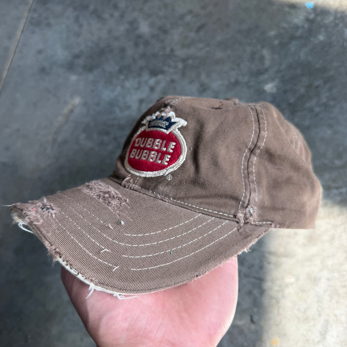 Dubble Bubble Embroidered Thrashed Strapback Hat 00's - OSFA