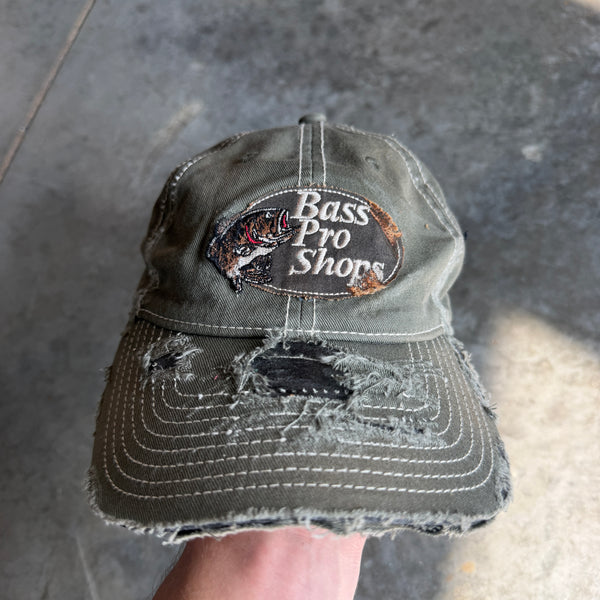 Bass Pro Shops Embroidered Thrashed Strapback Hat 00's - OSFA