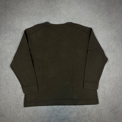 Thermal Pullover V Neck Double Collar Surf Skate Style 90's - XL