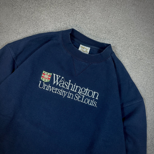 Washington University St. Louis Heavyweight Crewneck Sweatshirt 00's - L hover