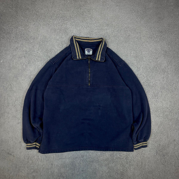 Lee Sueded Heavyweight 1/4 Zip Sweater Sweatshirt 00's - L