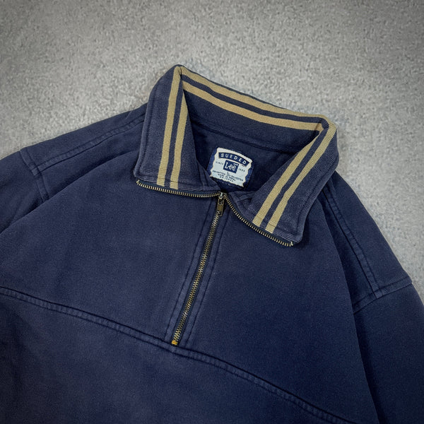 Lee Sueded Heavyweight 1/4 Zip Sweater Sweatshirt 00's - L hover