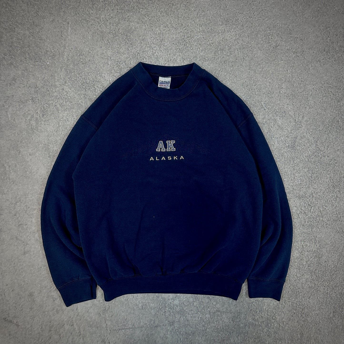 Alaska Embroidered Earth Tone Neutral Crewneck Sweatshirt 00's - M