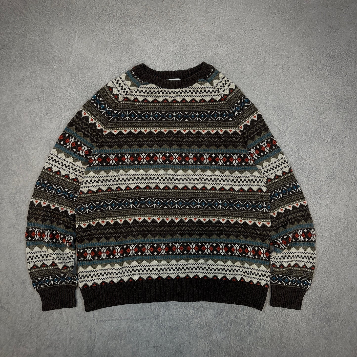 Fair Isle Sweater Colorful Cozy Old Navy 00's - XL
