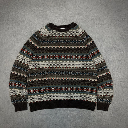 Fair Isle Sweater Colorful Cozy Old Navy 00's - XL