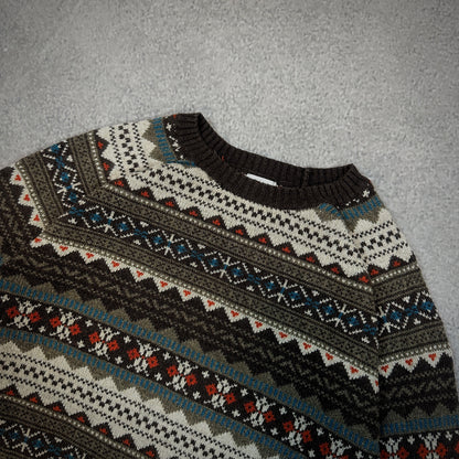 Fair Isle Sweater Colorful Cozy Old Navy 00's - XL
