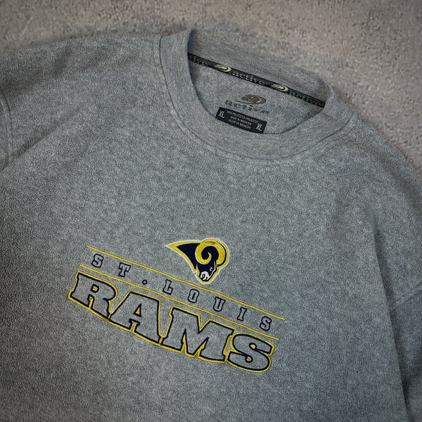 St. Louis Rams Fleece Embroidered Striped Sweatshirt 00's - XL hover
