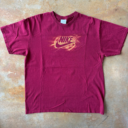Nike Flame Center Logo Swoosh Shirt 00's - XL