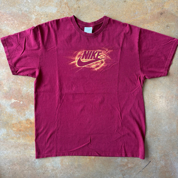 Nike Flame Center Logo Swoosh Shirt 00's - XL