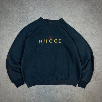 Vintage Gucci Boot Embroidered Sweatshirt Fruit of the Loom 90's - XL