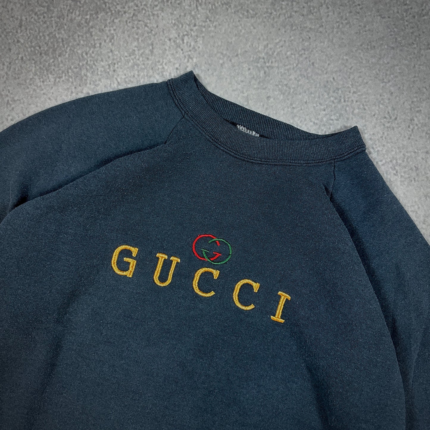 Vintage Gucci Boot Embroidered Sweatshirt Fruit of the Loom 90's - XL