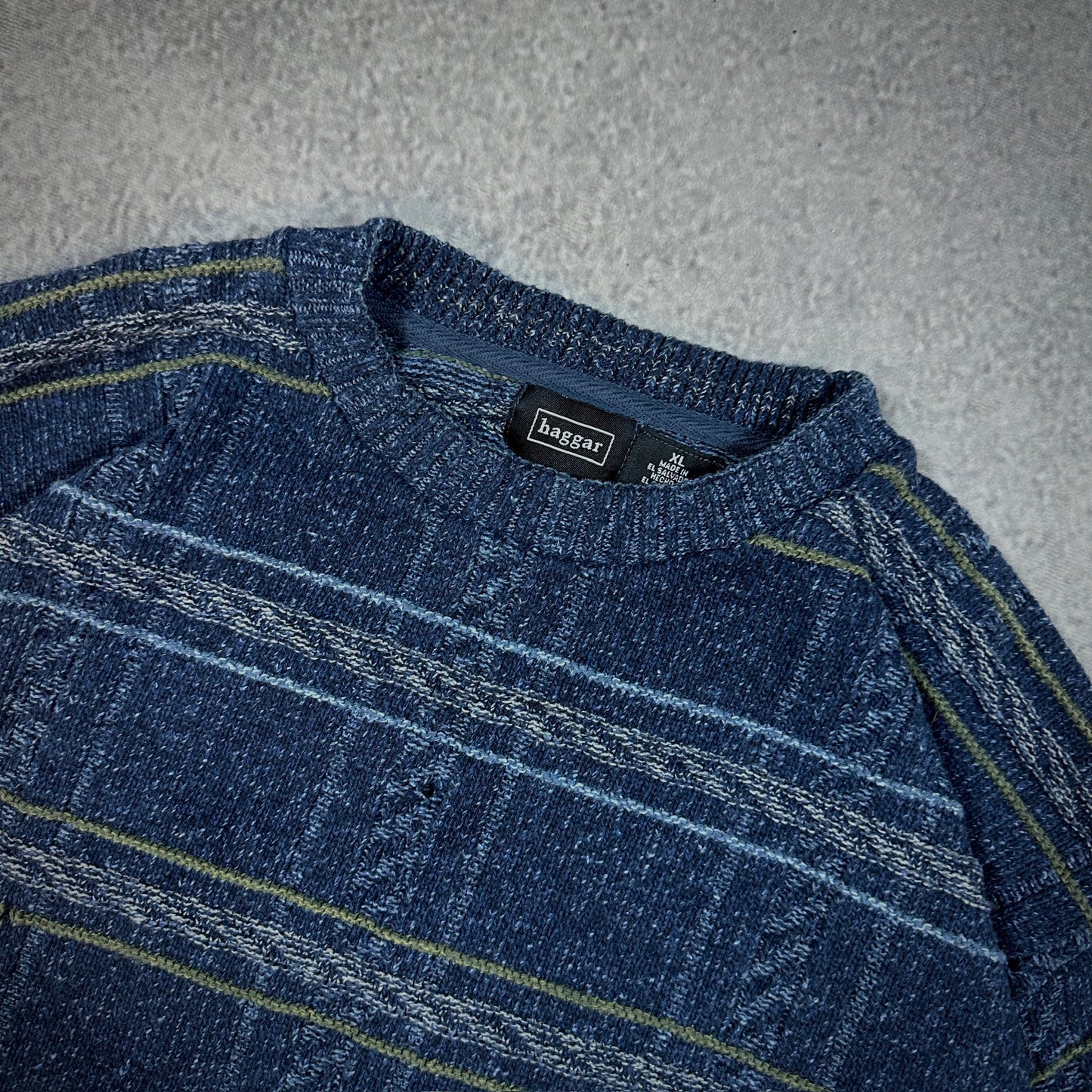 Haggar Grandpa Cosby Geometric Sweater 90's - XL