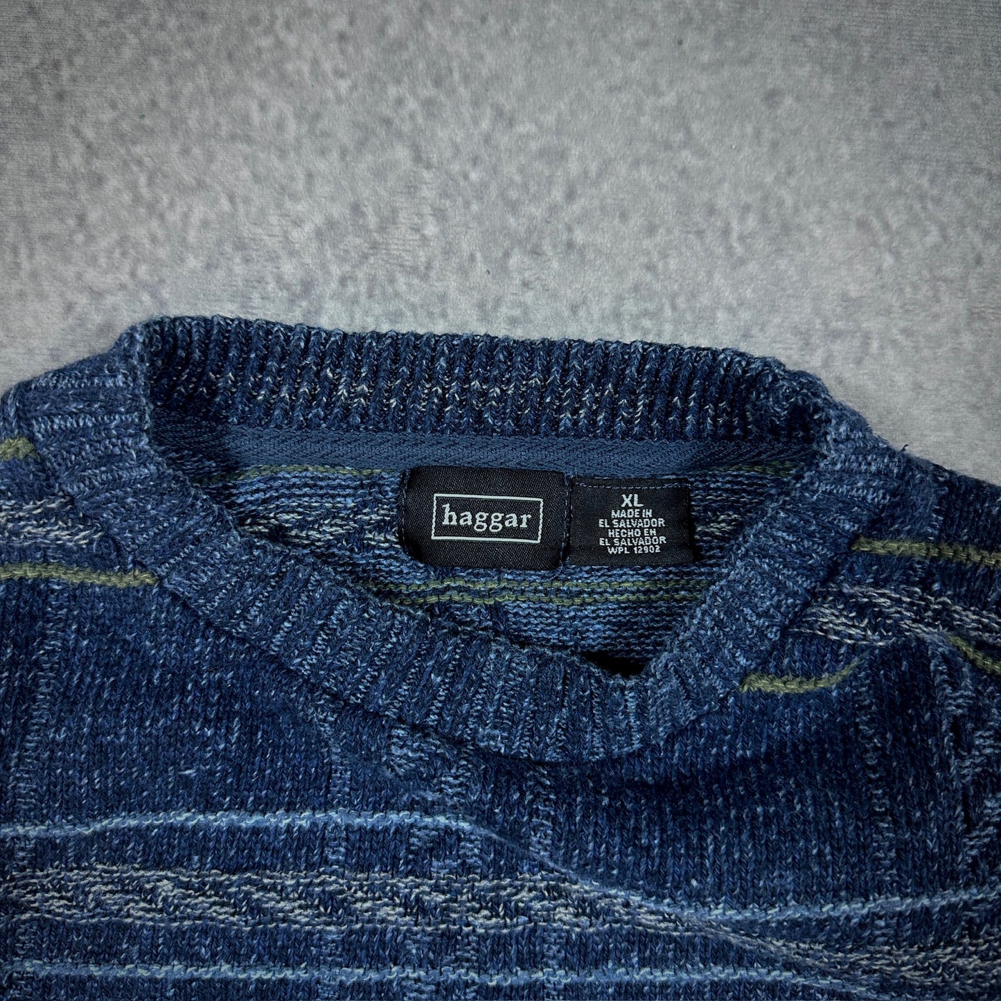 Haggar Grandpa Cosby Geometric Sweater 90's - XL