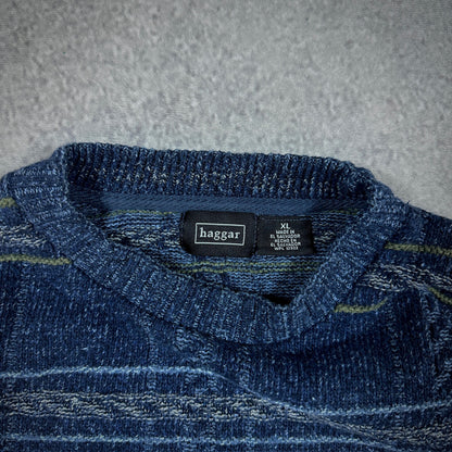 Haggar Grandpa Cosby Geometric Sweater 90's - XL