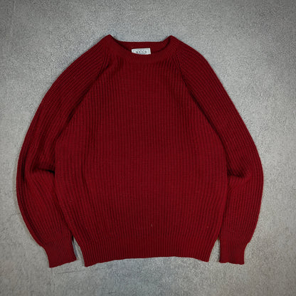 Sears Ribbed Tight Knit Sweater Boxy Grunge 90's - L