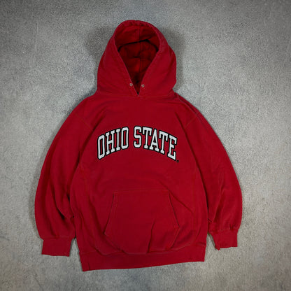 Ohio State University Heavyweight Reverse Weave Hoodie Sweatshirt 90's - L