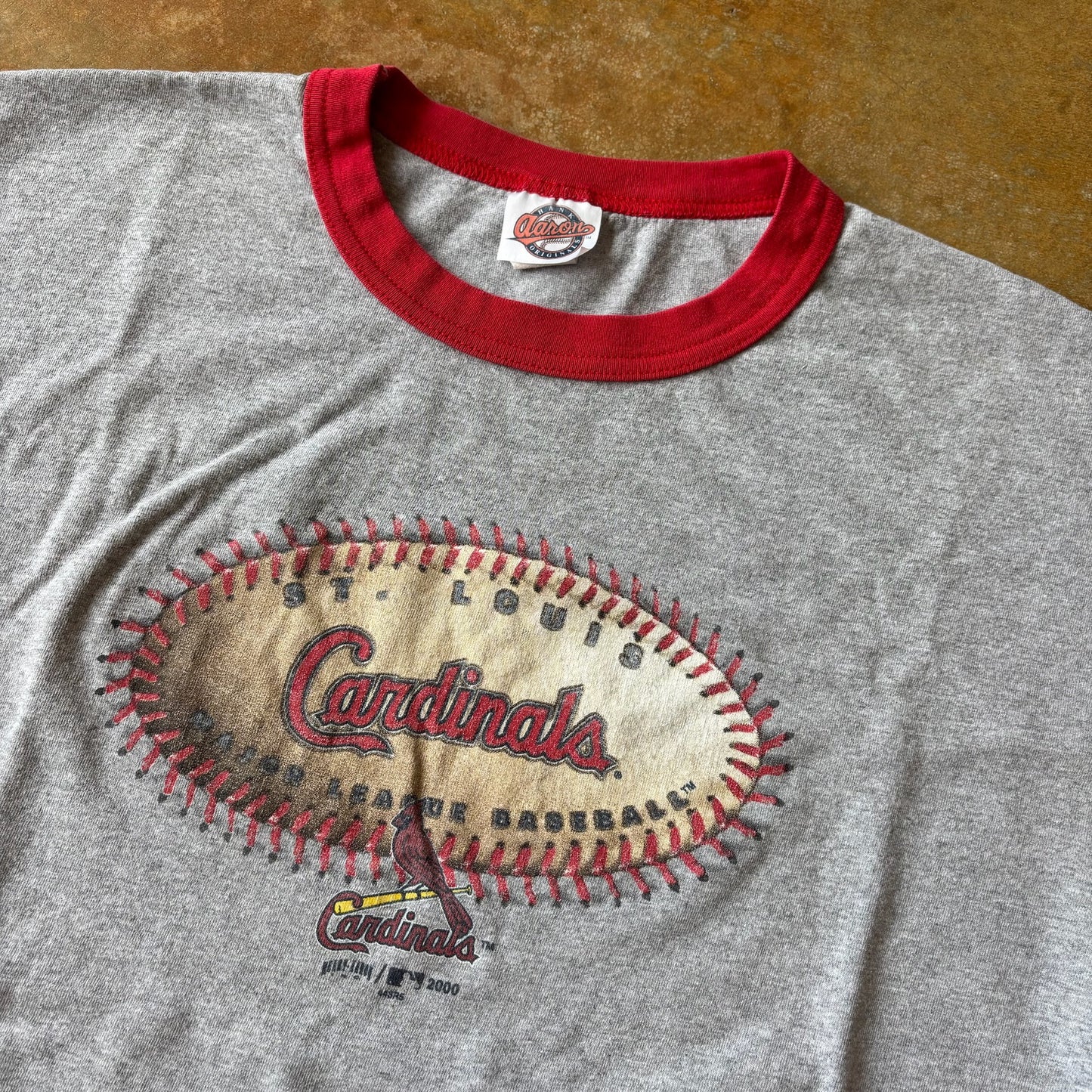 St. Louis Cardinals Ringer Tee Shirt 00's - L