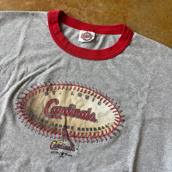 St. Louis Cardinals Ringer Tee Shirt 00's - L hover