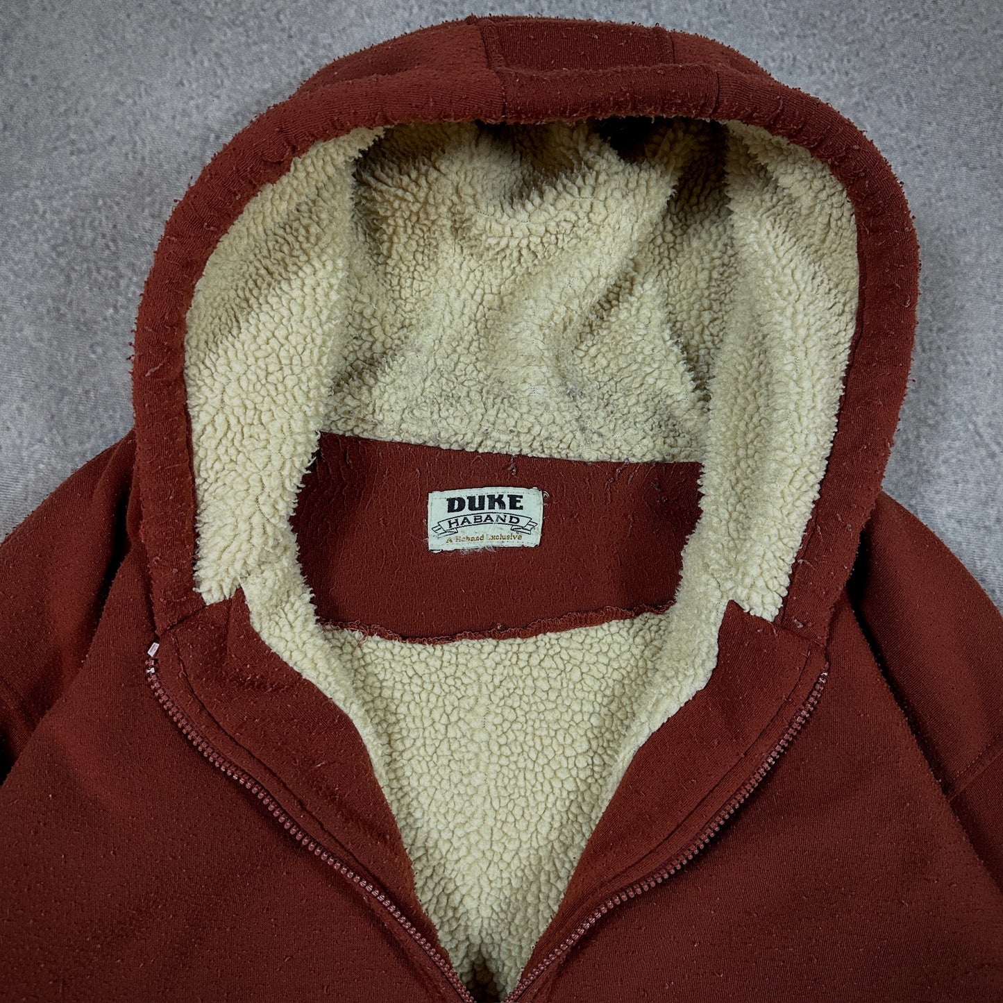 Duke Haband Sherpa Lined Full Zip Hooded Jacket 90's - L