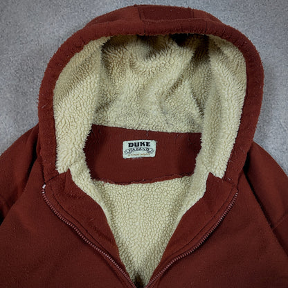 Duke Haband Sherpa Lined Full Zip Hooded Jacket 90's - L