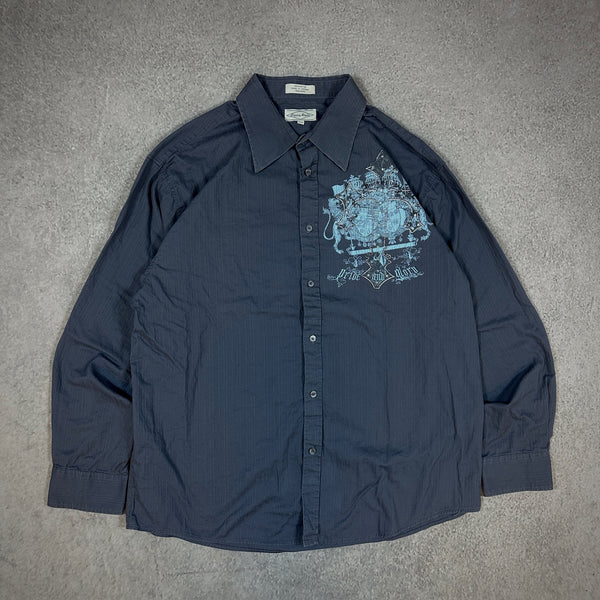 Eighty Eight Y2K Affliction Style Skater Button Up Shirt 00's - 2XL hover