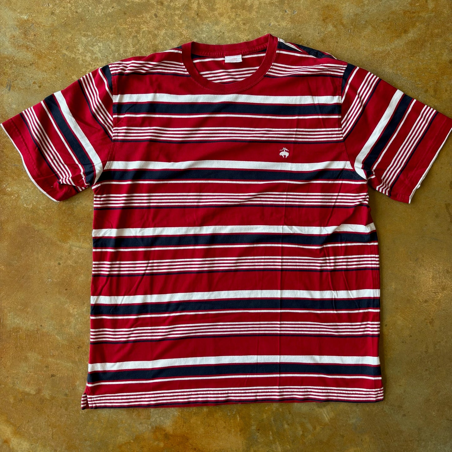 Brooks Brothers Striped Preppy T Shirt 00's - 2XL