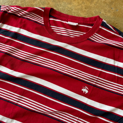 Brooks Brothers Striped Preppy T Shirt 00's - 2XL