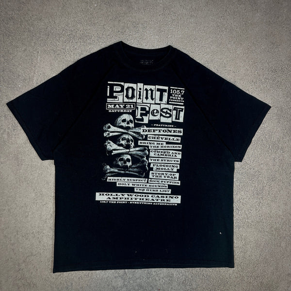 Pointfest 105.7 Festival Deftones Lineup Skull Shirt - XL
