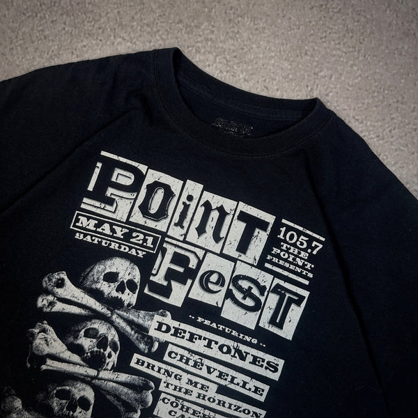 Pointfest 105.7 Festival Deftones Lineup Skull Shirt - XL hover