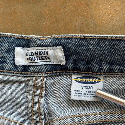 Old Navy Baggy y2k Skater Light Wash Wide Leg Jeans 00's - 32