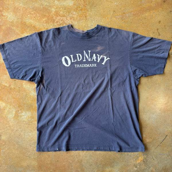 Old Navy Trademark Distressed Blue Shirt 90's - 2XL