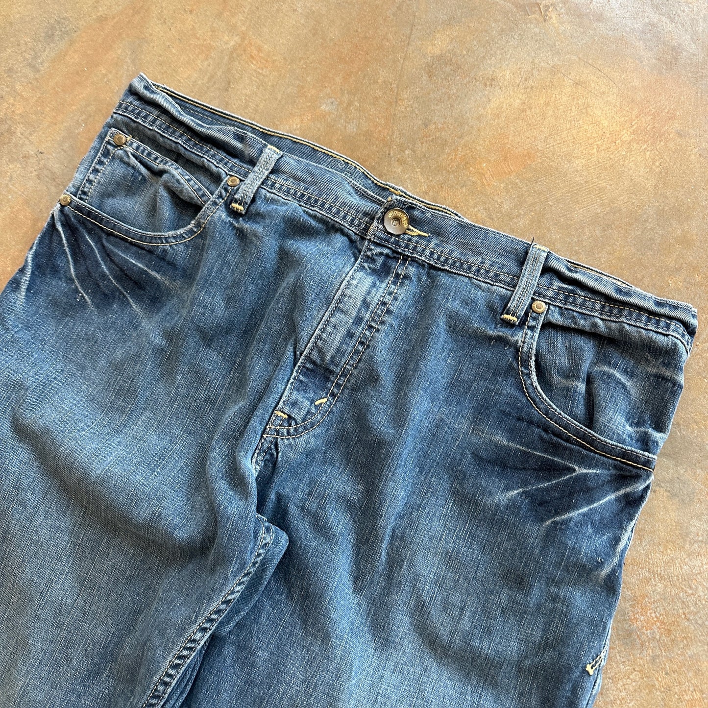 Levis Silvertab Loose Fit Wide Leg Baggy Skater y2k Blue Jeans 00's - 36