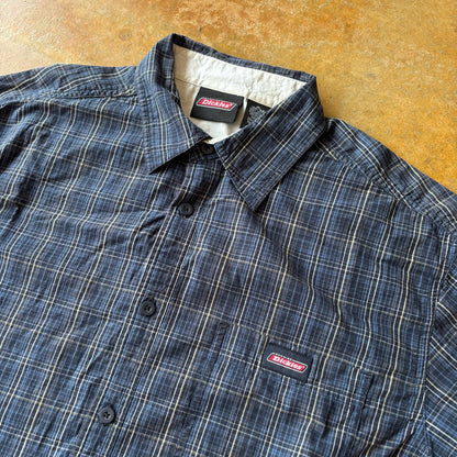 Dickies Plaid Checkered Button Up Pocket Work Shirt 00's - XL