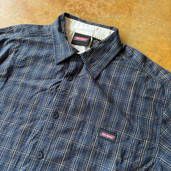 Dickies Plaid Checkered Button Up Pocket Work Shirt 00's - XL hover