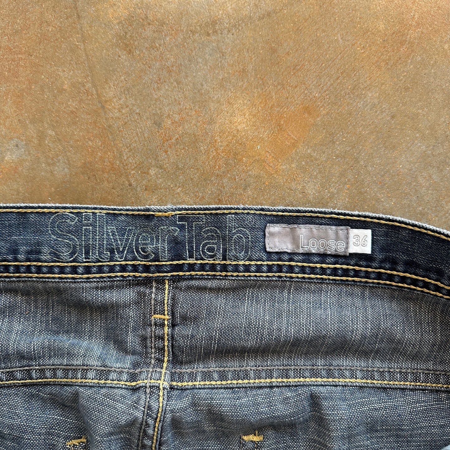 Levis Silvertab Loose Fit Wide Leg Baggy Skater y2k Blue Jeans 00's - 36