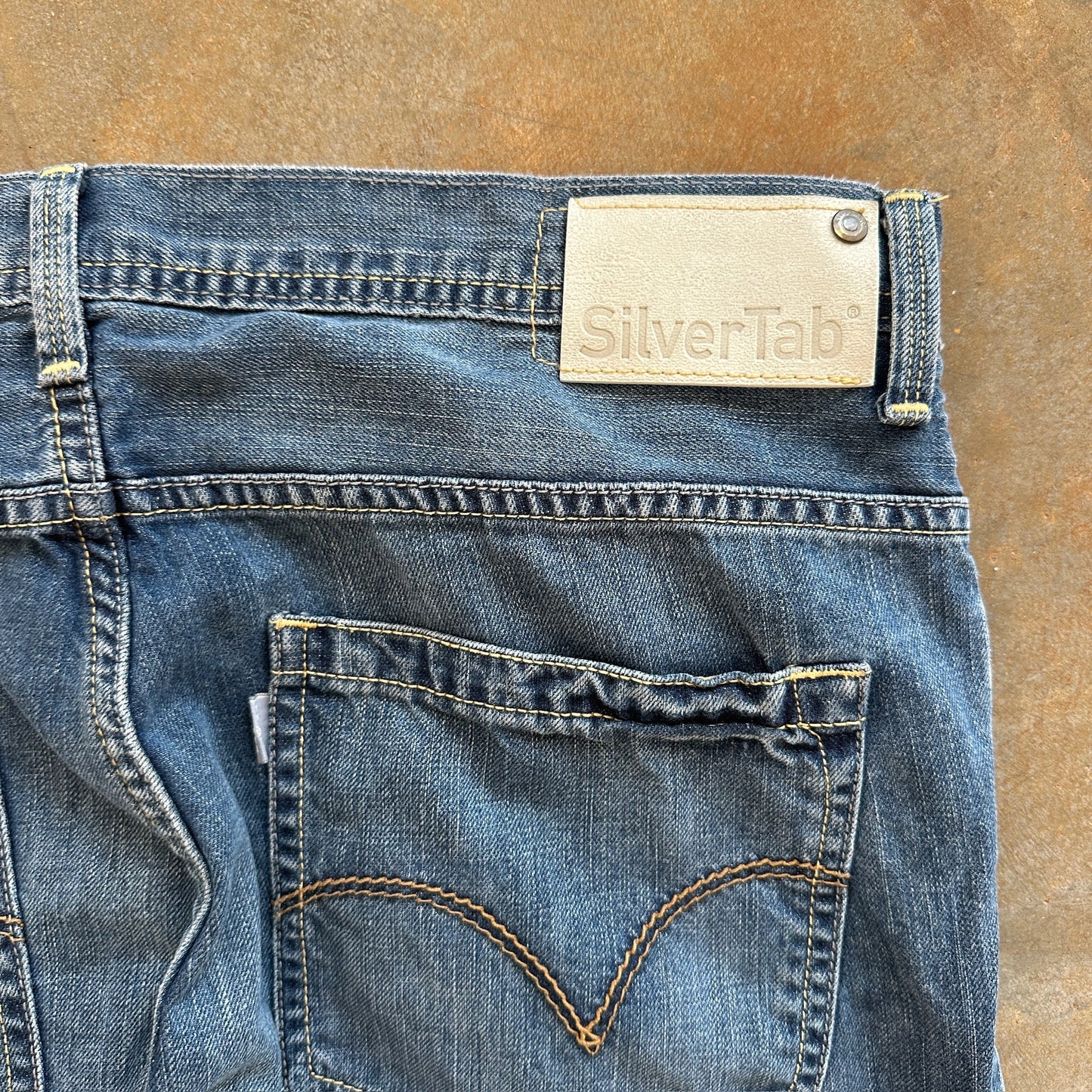 Levis Silvertab Loose Fit Wide Leg Baggy Skater y2k Blue Jeans 00's - 36