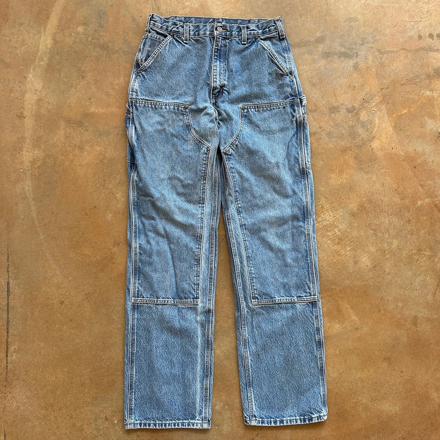 Carhartt Double Knee Carpenter Blue Jeans Baggy Faded 00's - 32