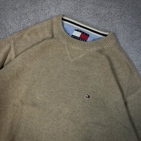 Tommy Hilfiger Knit Cream Beige Granola Sweater 90's - L hover