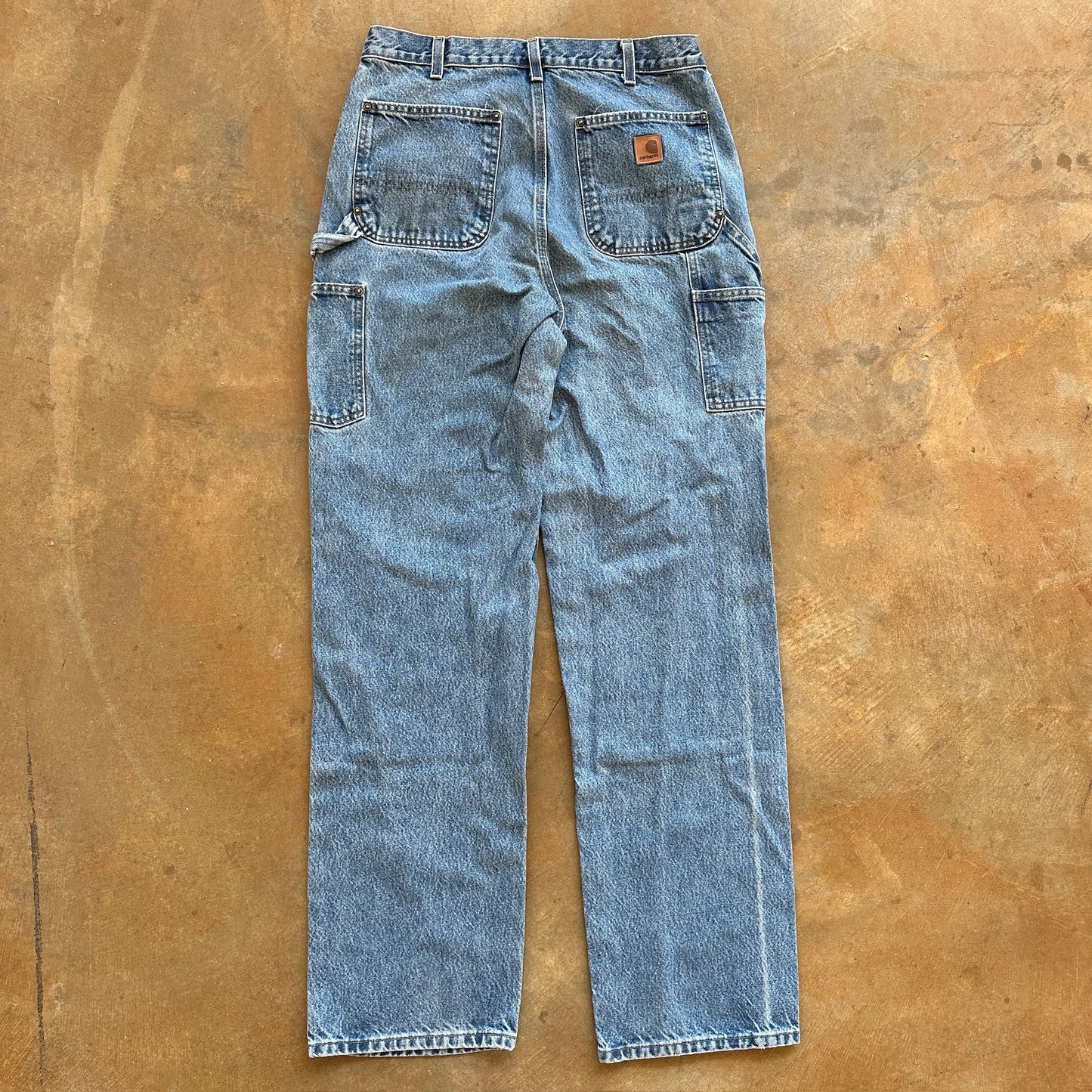 Carhartt Double Knee Carpenter Blue Jeans Baggy Faded 00's - 32