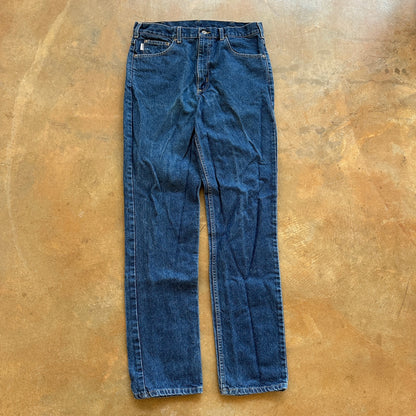 Carhartt Dark Wash Work Wear Utility Jeans B18 PRW 00's - 33