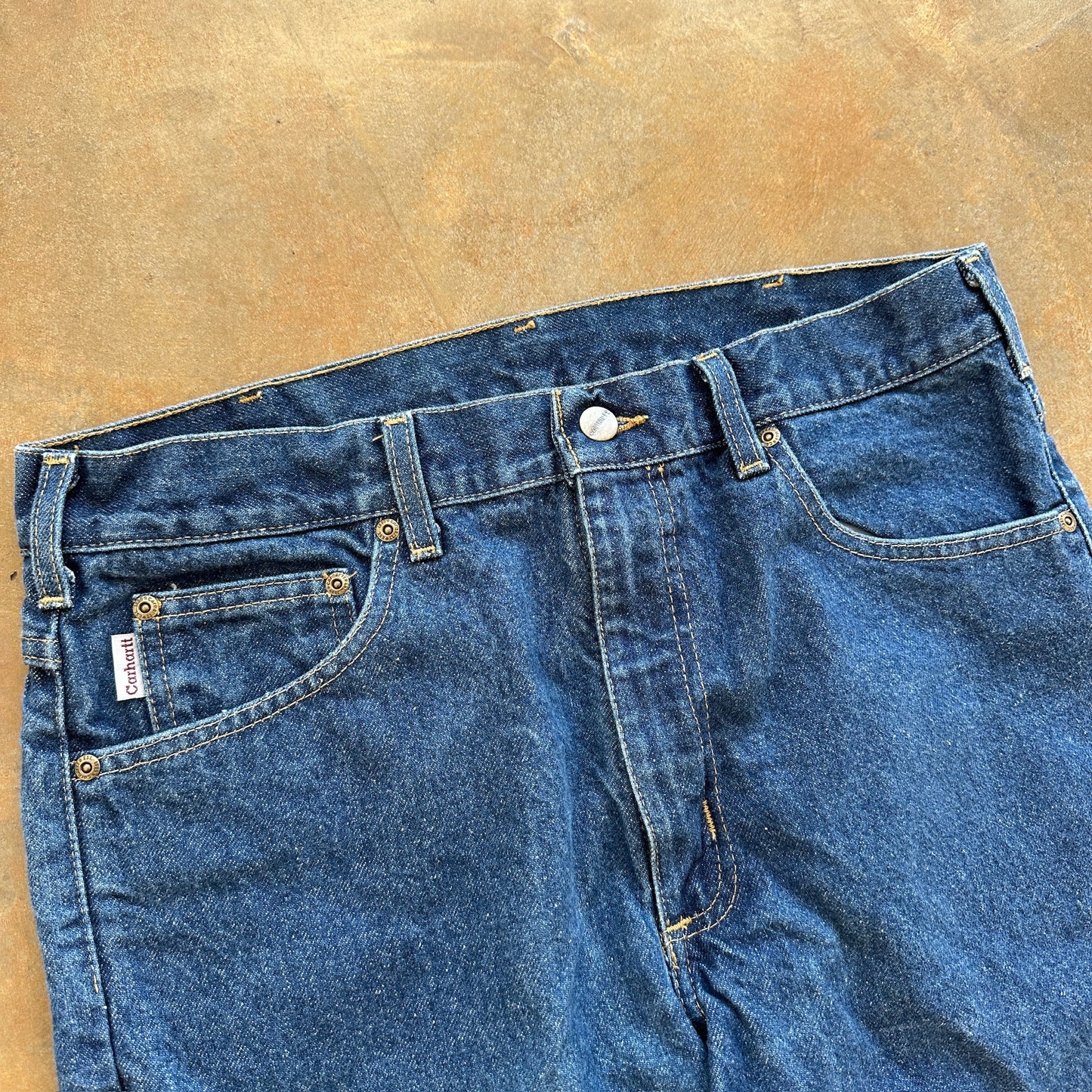 Carhartt Dark Wash Work Wear Utility Jeans B18 PRW 00's - 33