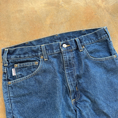 Carhartt Dark Wash Work Wear Utility Jeans B18 PRW 00's - 33