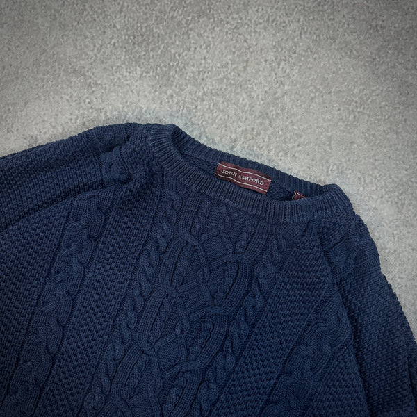 John Ashford Cable Knit Fisherman Sweater 90's - L hover